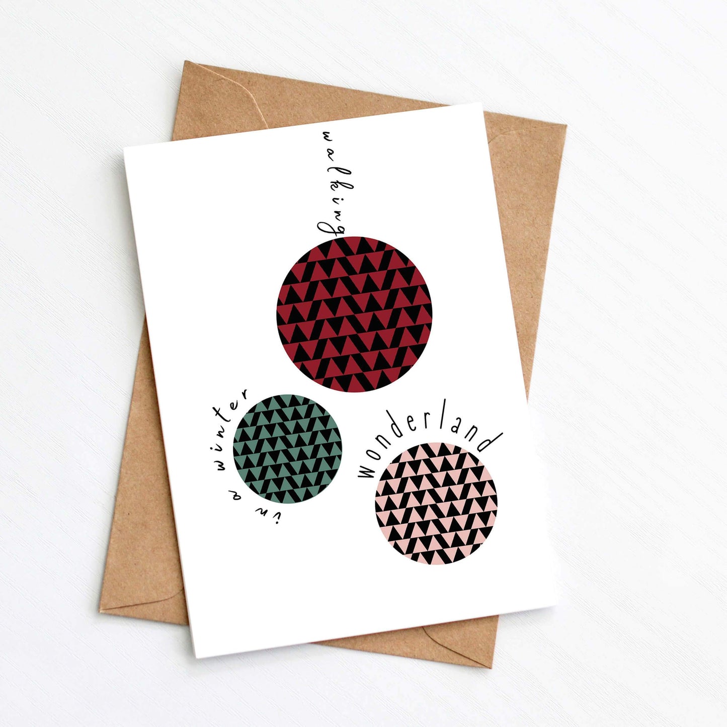 Greetings Card Walking In A Winter Wonderland Christmas Card homeware shops bristol gift shops bristol Greenwich Paper Studio