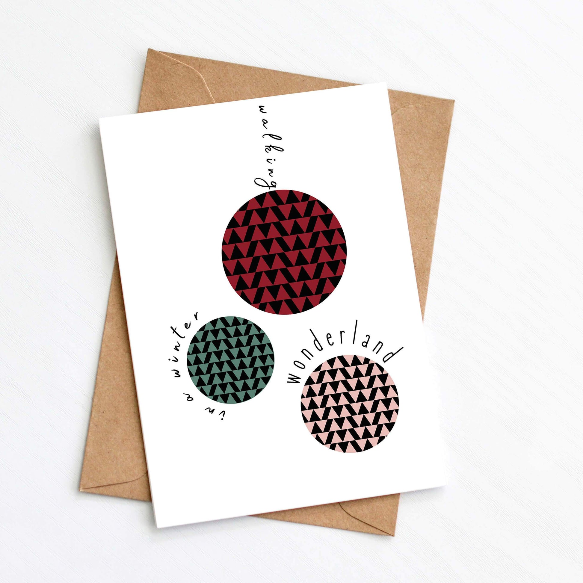 Greetings Card Walking In A Winter Wonderland Christmas Card homeware shops bristol gift shops bristol Greenwich Paper Studio