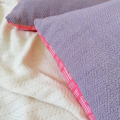 Cushion Lilac & Pink Handwoven Cushion homeware shops bristol gift shops bristol Honest Weaves