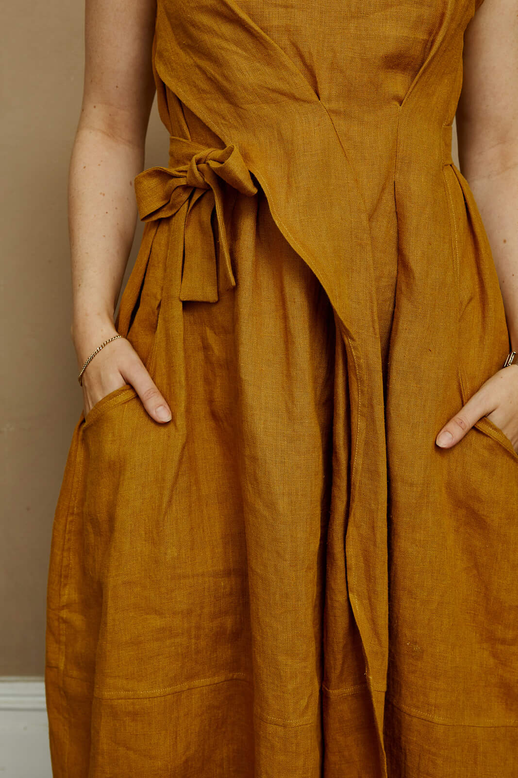 Dress New Fold Linen Dress - Ginger (various sizes available) homeware shops bristol gift shops bristol House Of Flint
