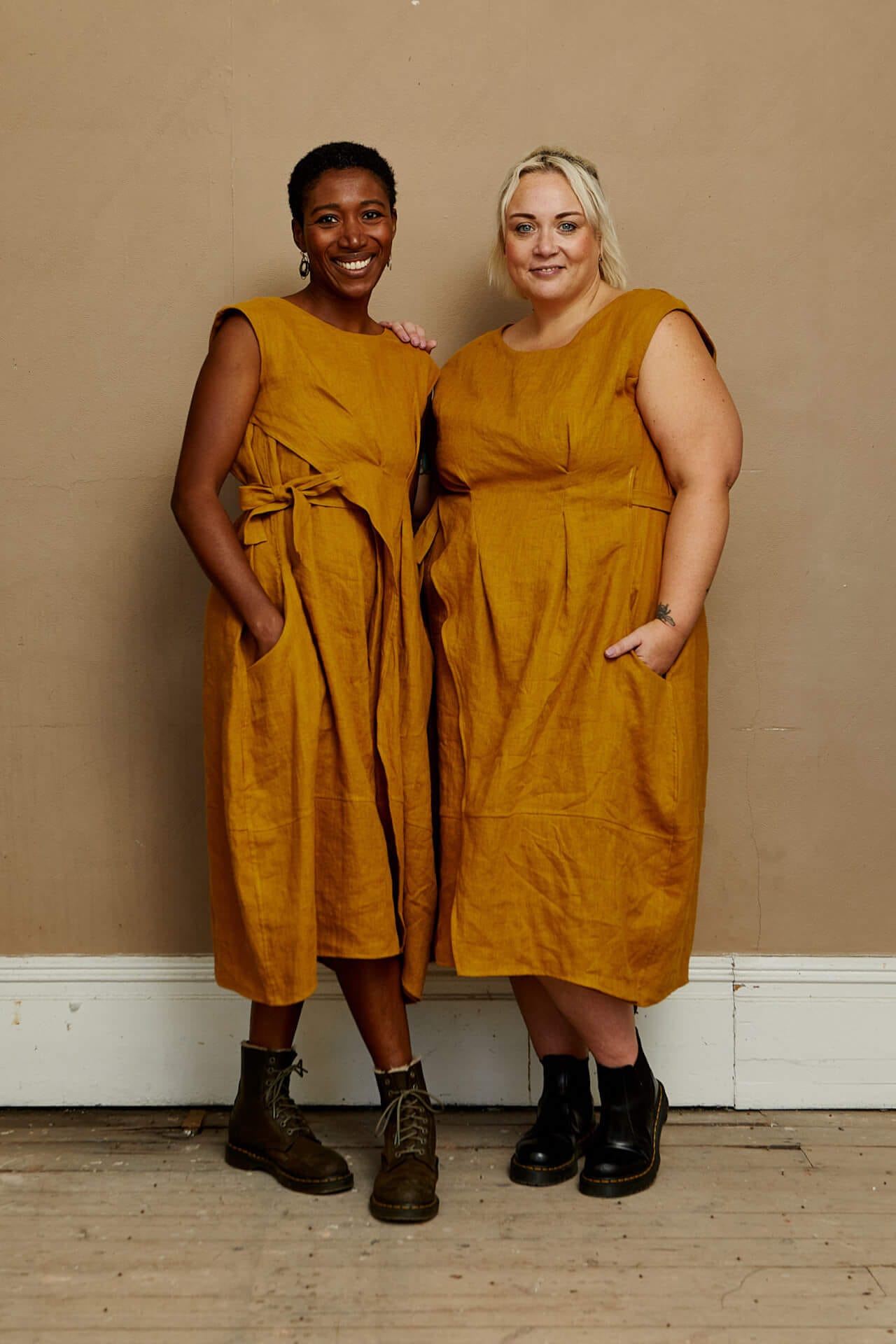 Dress New Fold Linen Dress - Ginger (various sizes available) homeware shops bristol gift shops bristol House Of Flint