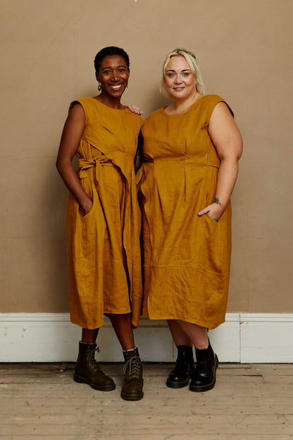 Dress New Fold Linen Dress - Ginger (various sizes available) homeware shops bristol gift shops bristol House Of Flint