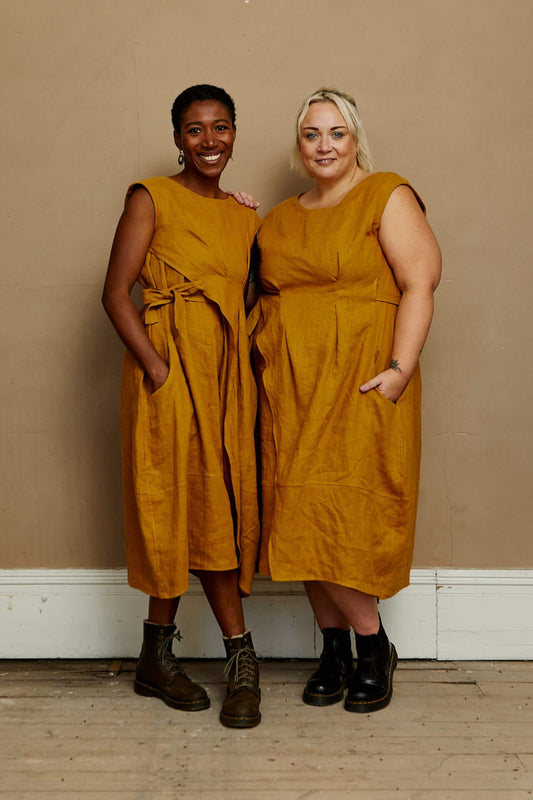 Dress New Fold Linen Dress - Ginger (various sizes available) homeware shops bristol gift shops bristol House Of Flint