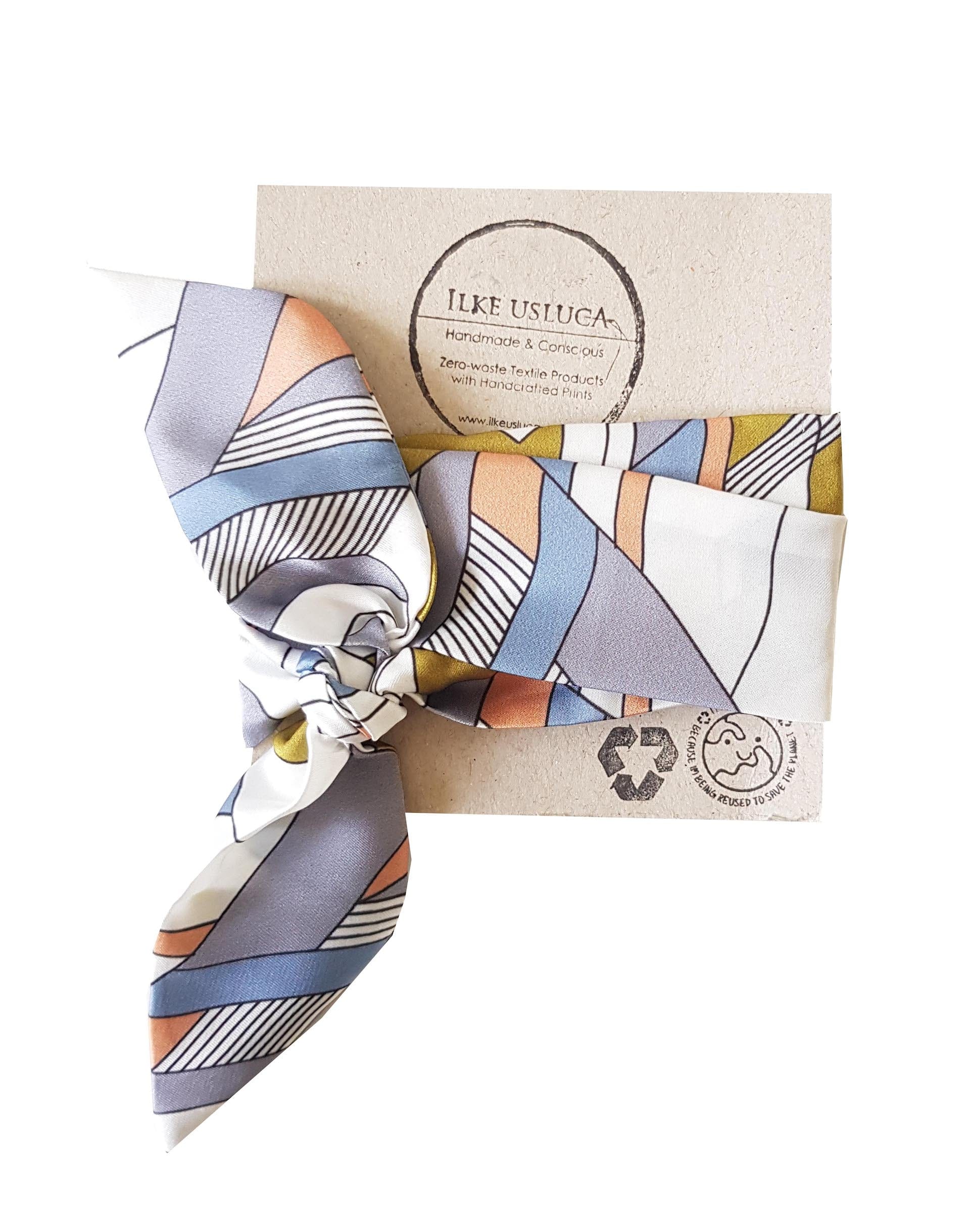 Head Scarf Head Scarf in 'Sky' Print homeware shops bristol gift shops bristol Ilke Usluca Design