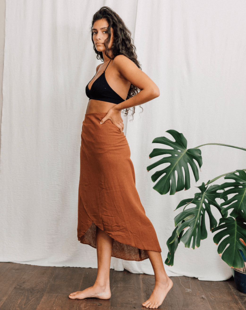Skirt Inka Wrap Skirt - Rust homeware shops bristol gift shops bristol Inka Free