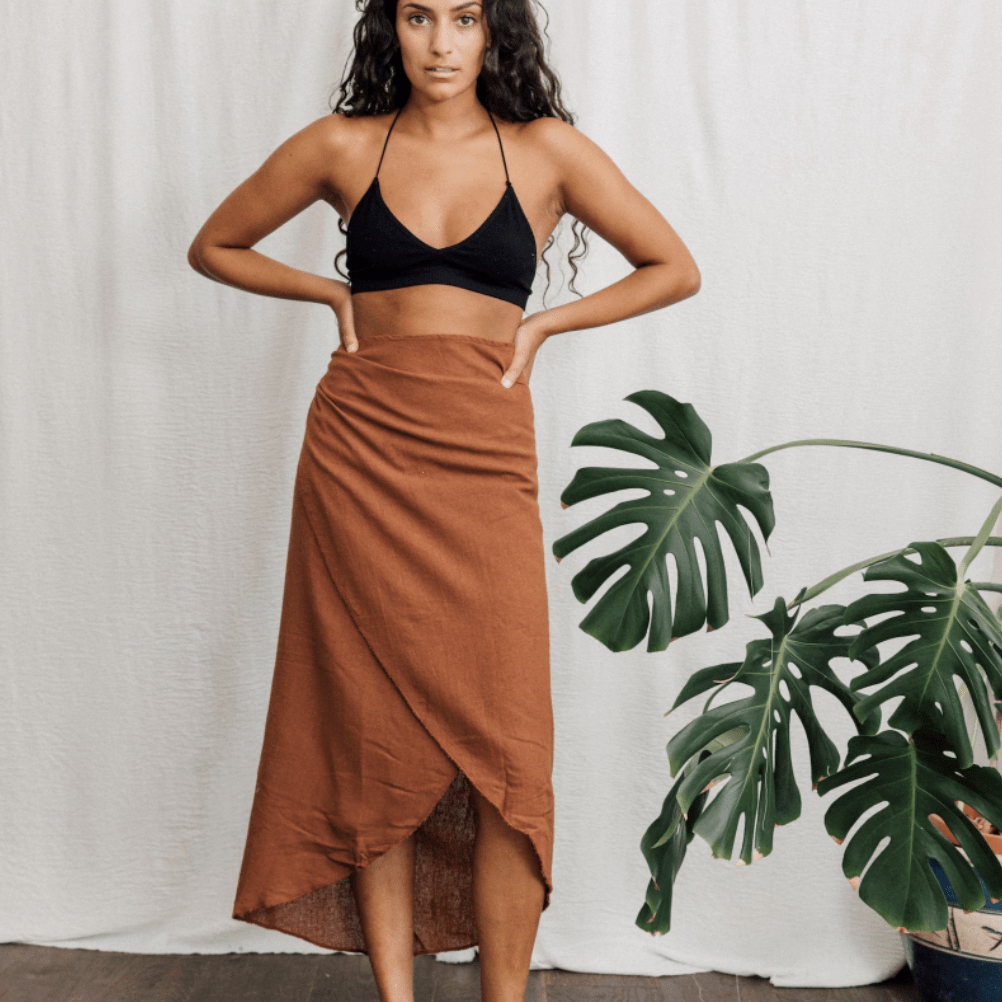 Skirt Inka Wrap Skirt - Rust homeware shops bristol gift shops bristol Inka Free