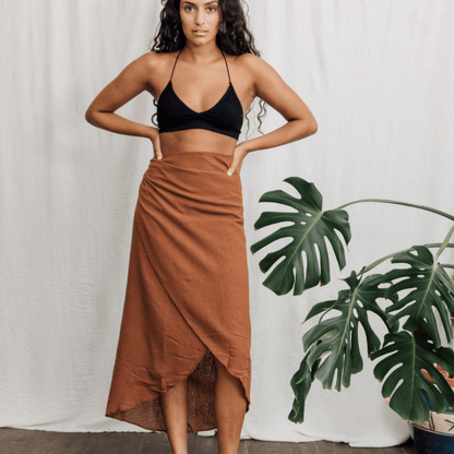 Skirt Inka Wrap Skirt - Rust homeware shops bristol gift shops bristol Inka Free