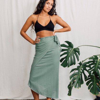 Skirt Inka Wrap Skirt - Sage Green homeware shops bristol gift shops bristol Inka Free