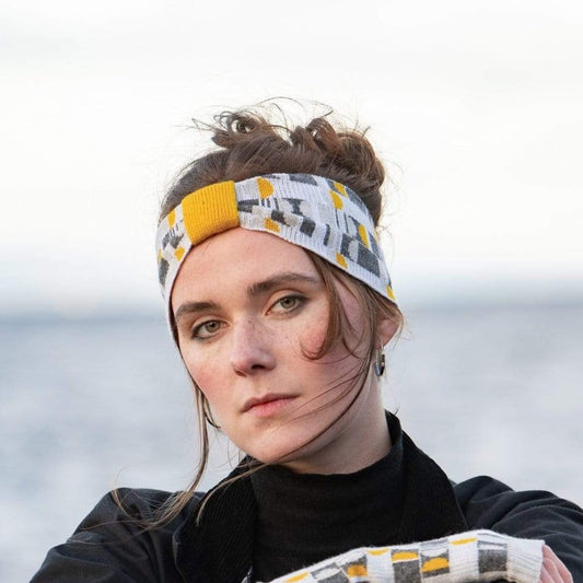 Headband Jacquard Headband - Headlights Mustard homeware shops bristol gift shops bristol Island Nation