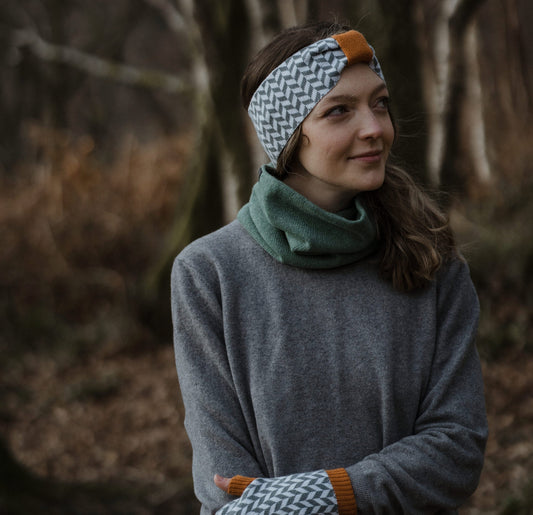 Headband Jacquard Headband - Herringbone Mustard homeware shops bristol gift shops bristol Island Nation