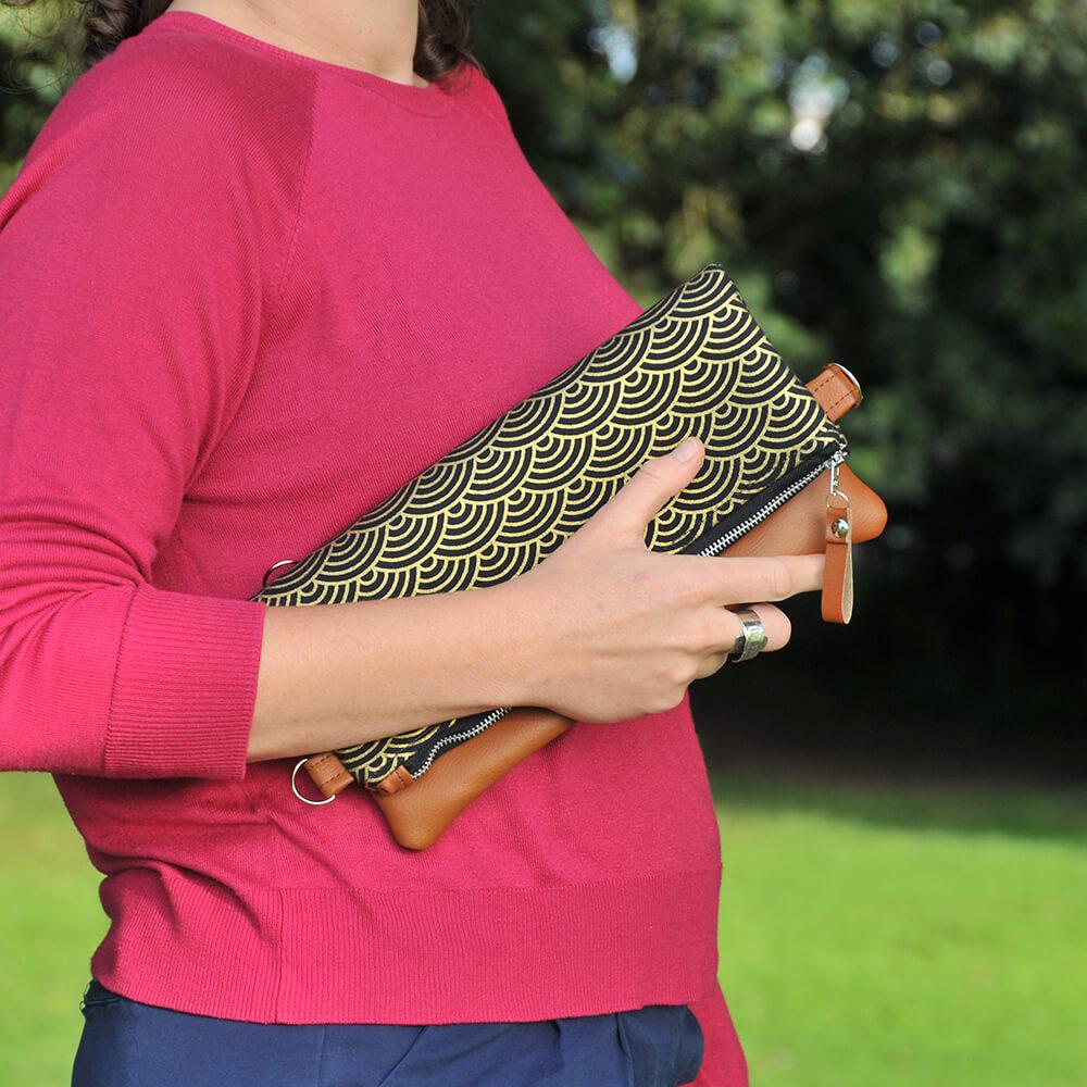 Bag Dahlia Fold Over Bag homeware shops bristol gift shops bristol Lauren Holloway