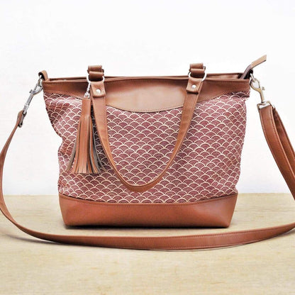 Bag Red Wave Recycled Leather Handbag - Handles Only homeware shops bristol gift shops bristol Lauren Holloway