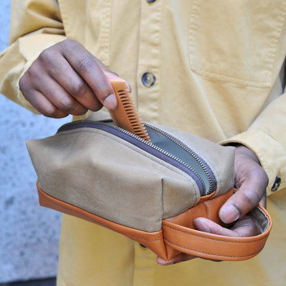 Bag Unisex Recycled Leather Dopp Bag (Toiletries / Wash Bag) homeware shops bristol gift shops bristol Lauren Holloway