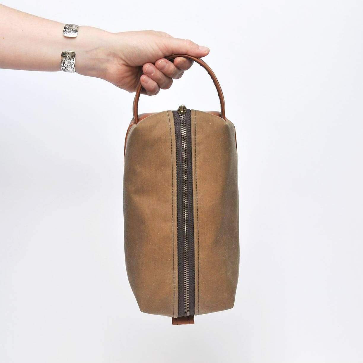Bag Unisex Recycled Leather Dopp Bag (Toiletries / Wash Bag) homeware shops bristol gift shops bristol Lauren Holloway