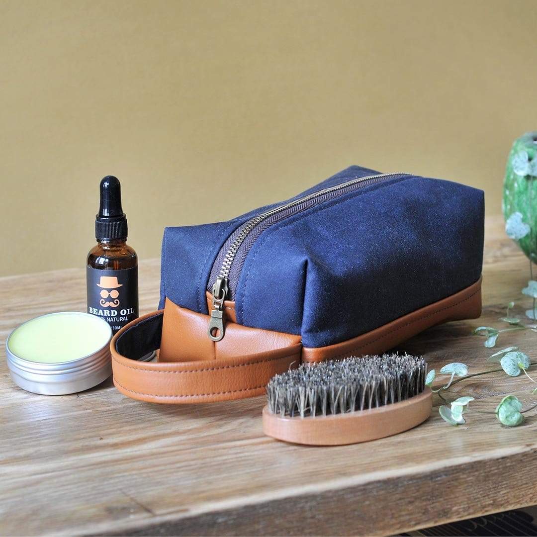 Bag Unisex Recycled Leather Dopp Bag (Toiletries / Wash Bag) homeware shops bristol gift shops bristol Lauren Holloway