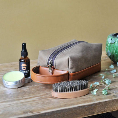 Bag Unisex Recycled Leather Dopp Bag (Toiletries / Wash Bag) homeware shops bristol gift shops bristol Lauren Holloway