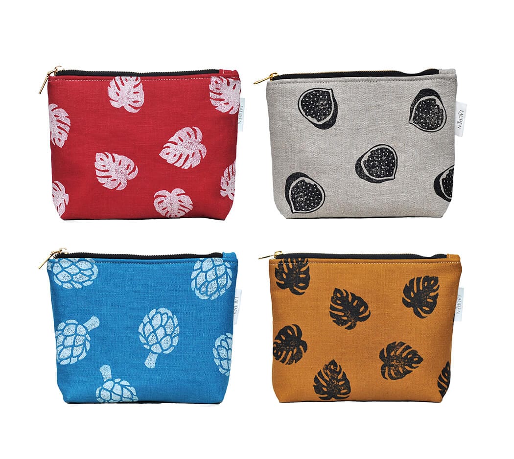 Make Up Bag Linen Makeup/ Wash Bag homeware shops bristol gift shops bristol Lauren Holloway