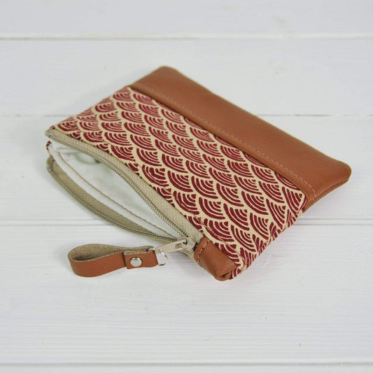 Purse / Wallet Small Coin Purse - Red Wave homeware shops bristol gift shops bristol Lauren Holloway