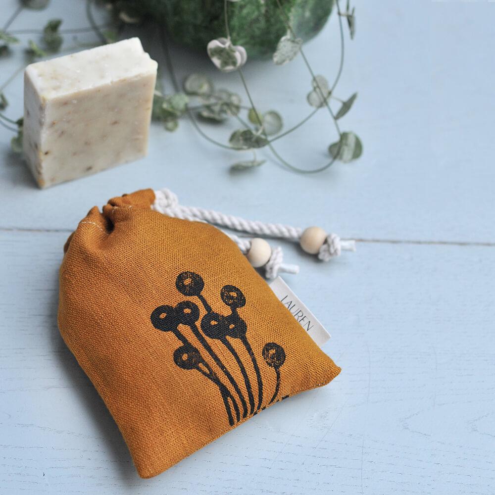 Soap Bag Linen Soap Bag homeware shops bristol gift shops bristol Lauren Holloway