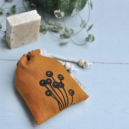 Soap Bag Linen Soap Bag homeware shops bristol gift shops bristol Lauren Holloway