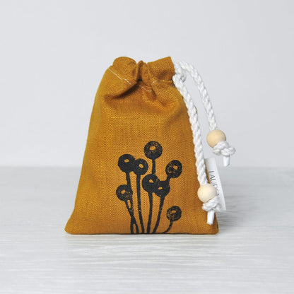 Soap Bag Mustard Linen Soap Bag homeware shops bristol gift shops bristol Lauren Holloway