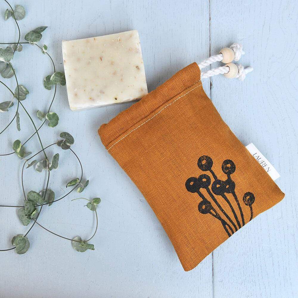 Soap Bag Linen Soap Bag homeware shops bristol gift shops bristol Lauren Holloway