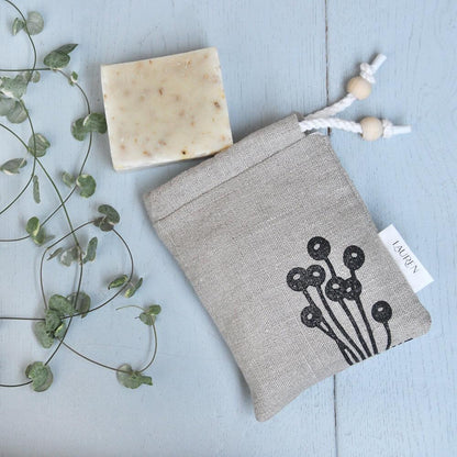 Soap Bag Linen Soap Bag homeware shops bristol gift shops bristol Lauren Holloway