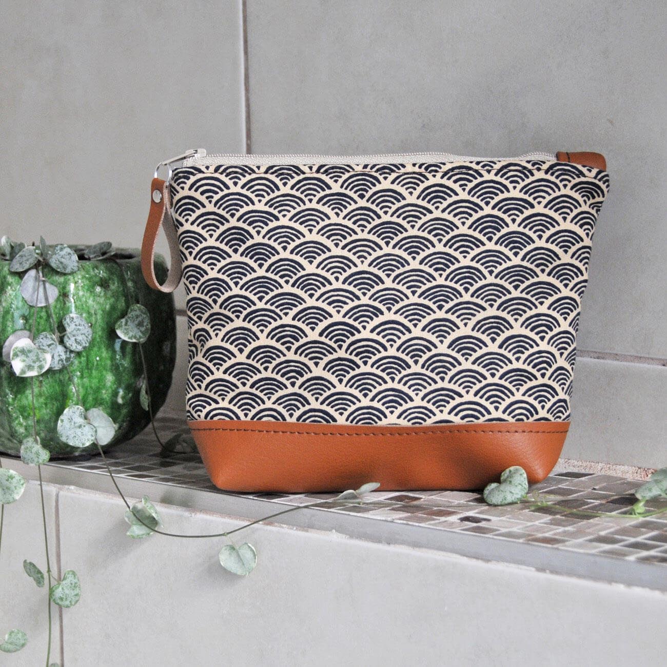 Washbag Blue Wave Make-up / Wash Bag (various designs) homeware shops bristol gift shops bristol Lauren Holloway