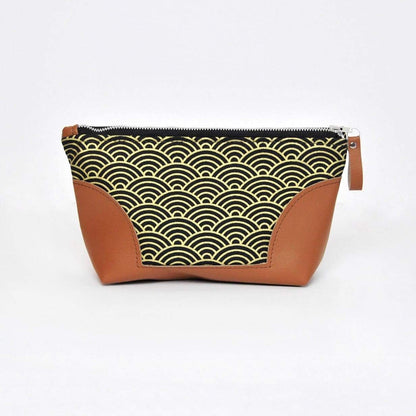 Washbag Medium / Black/ Gold Wave Toiletry Bag (various sizes and designs) homeware shops bristol gift shops bristol Lauren Holloway
