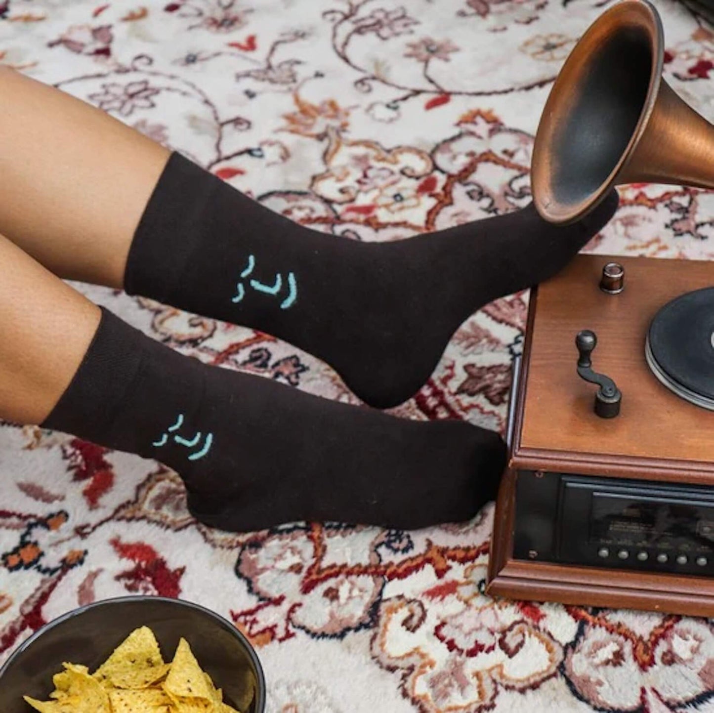 Socks Smiley Bamboo Socks - 'Hot Sock-olate' Brown homeware shops bristol gift shops bristol Leiho