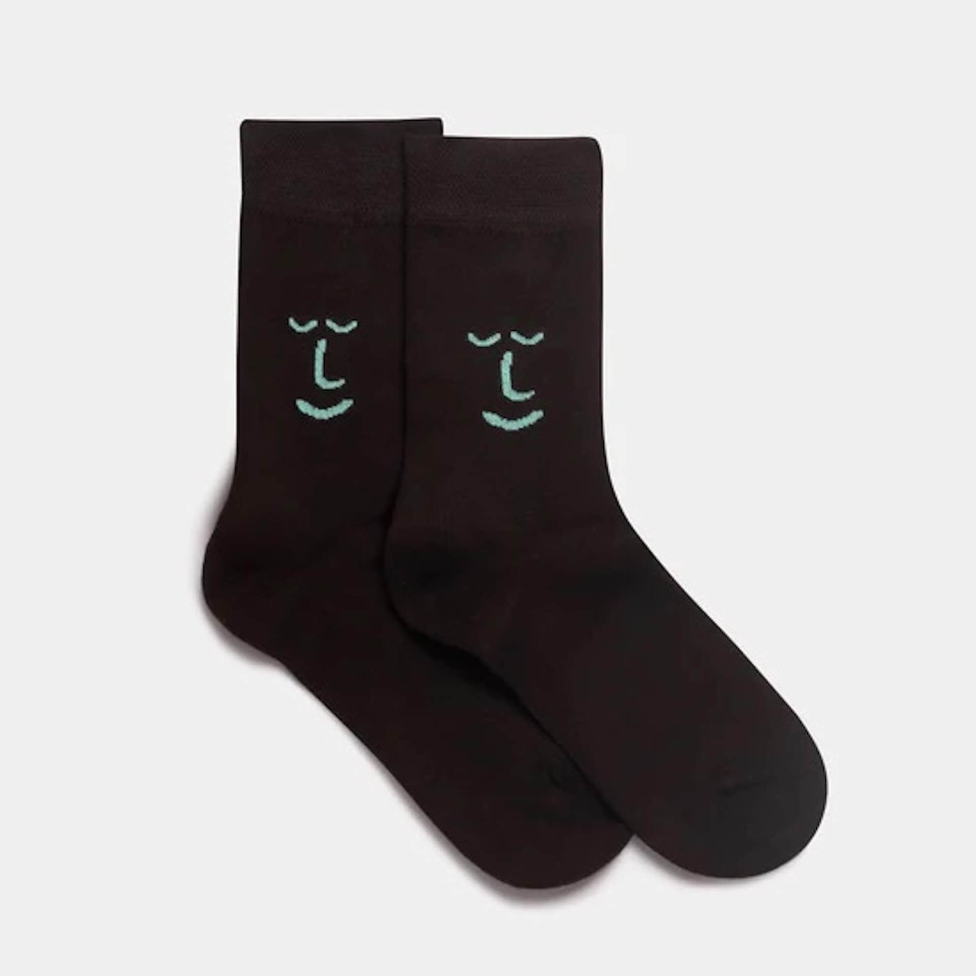 Socks UK SIZE 4 - 7 Smiley Bamboo Socks - 'Hot Sock-olate' Brown homeware shops bristol gift shops bristol Leiho