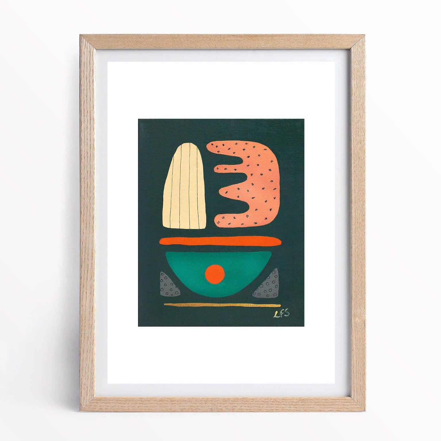 Prints Making Shapes 1 - Green (Fine Art Digital Print) homeware shops bristol gift shops bristol Louise Forster-Smith