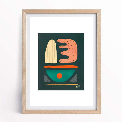 Prints Making Shapes 1 - Green (Fine Art Digital Print) homeware shops bristol gift shops bristol Louise Forster-Smith