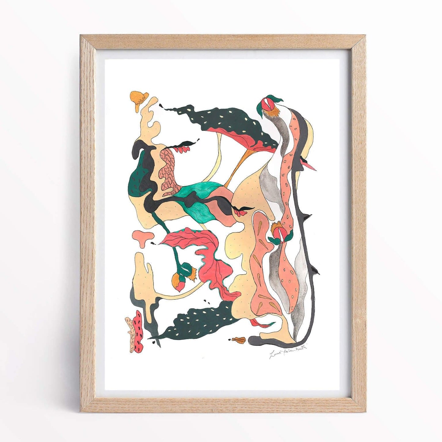 Prints Polka Dot Begonia Fine Art Digital Print homeware shops bristol gift shops bristol Louise Forster-Smith