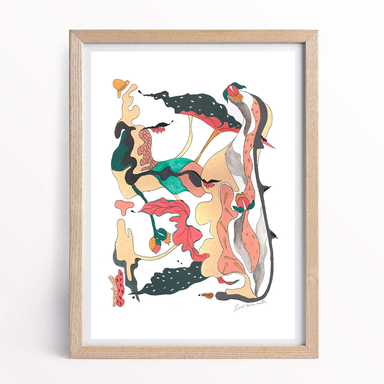 Prints Polka Dot Begonia Fine Art Digital Print homeware shops bristol gift shops bristol Louise Forster-Smith