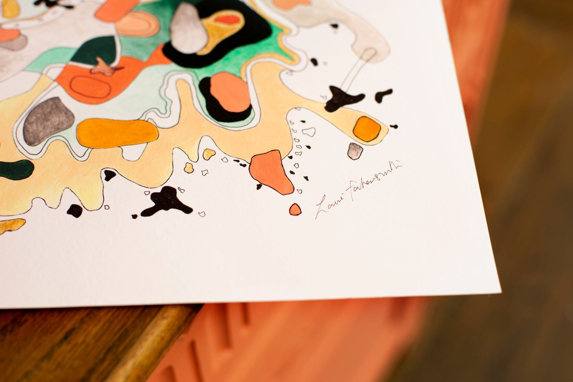 Prints Polka Dot Begonia Fine Art Digital Print homeware shops bristol gift shops bristol Louise Forster-Smith