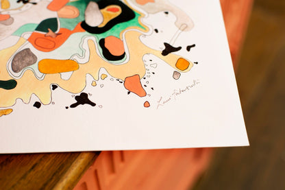 Prints Polka Dot Begonia Fine Art Digital Print homeware shops bristol gift shops bristol Louise Forster-Smith