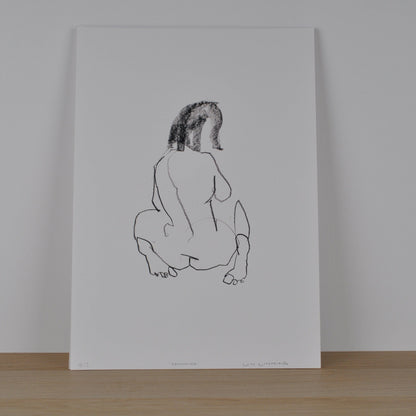 Prints Printed Figures - 'Crouching' homeware shops bristol gift shops bristol Lucy Litchfield