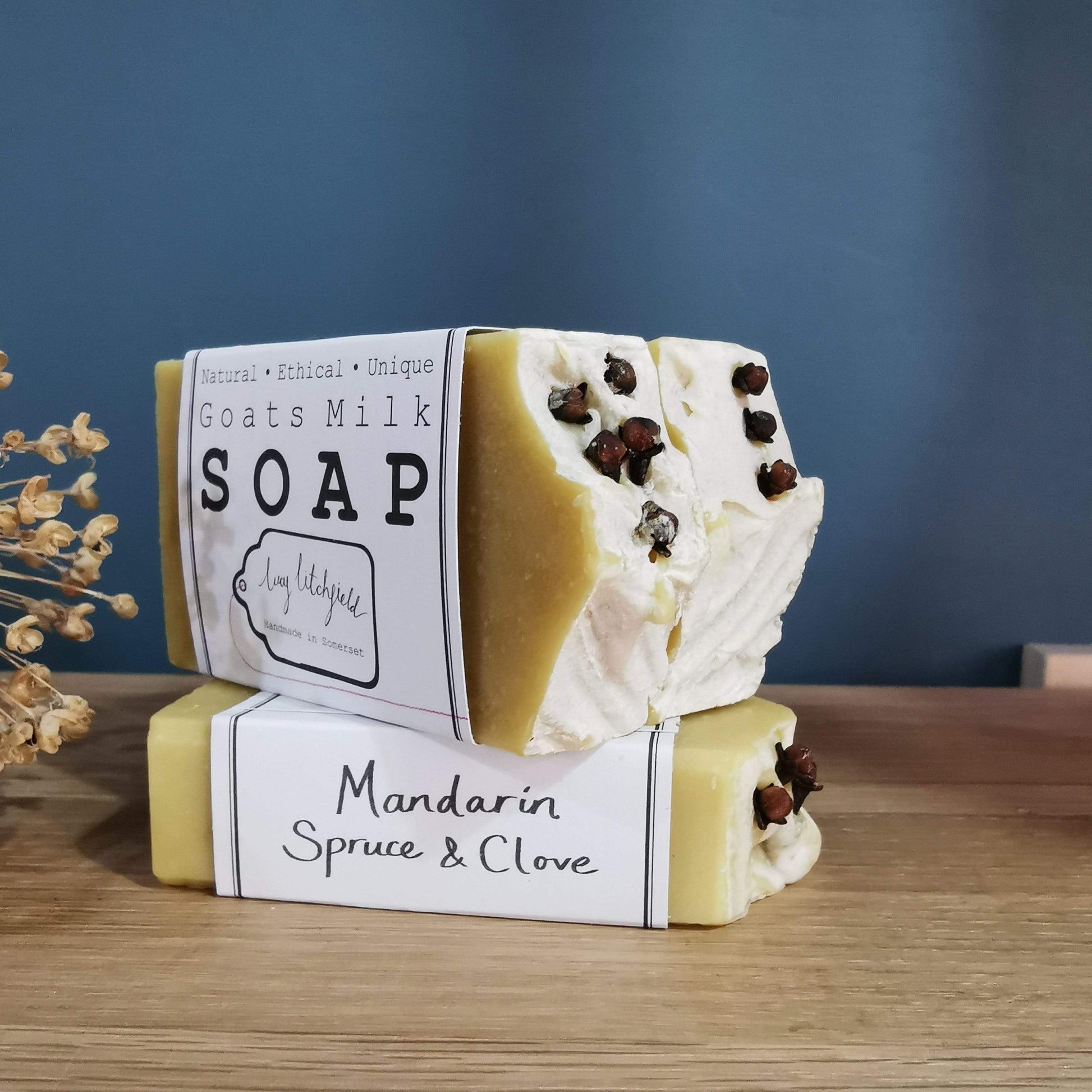 Soap Mandarin, Spruce & Clove Moisturising Soap (various) homeware shops bristol gift shops bristol Lucy Litchfield