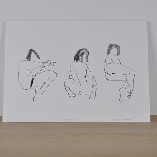Prints Three Nudes Print homeware shops bristol gift shops bristol Lucy Litchfield