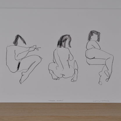 Prints Three Nudes Print homeware shops bristol gift shops bristol Lucy Litchfield