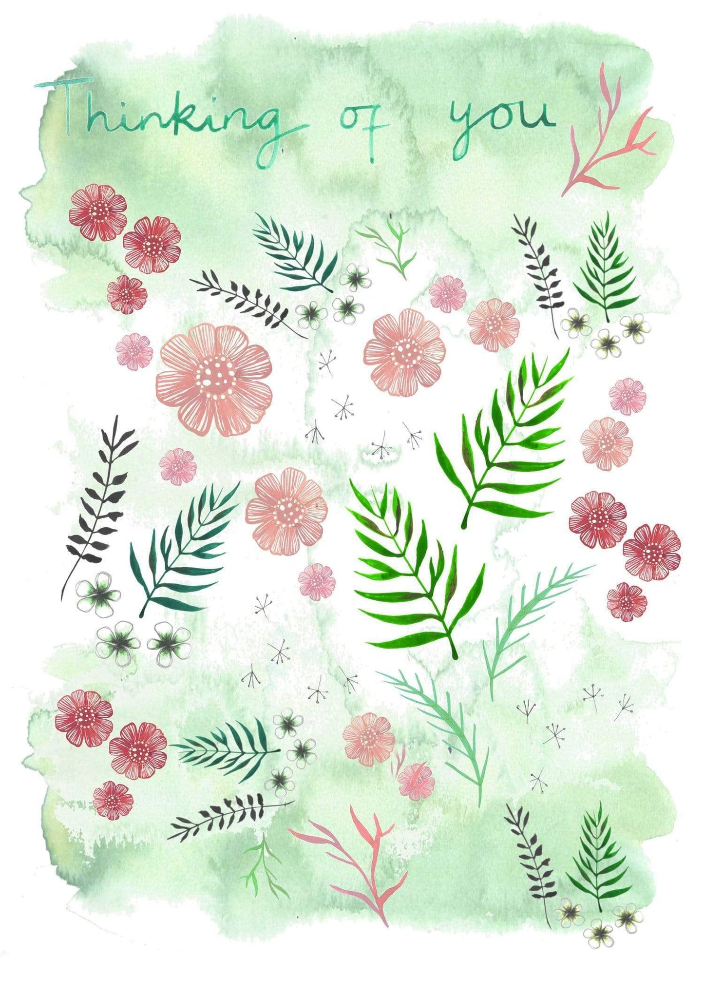 Greetings Card Thinking Of You Card (FK9) homeware shops bristol gift shops bristol Mary's House Designs