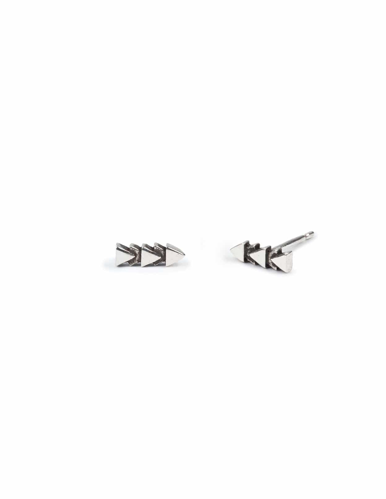 Earrings Silver Tri Line Studs (Gold/Silver) homeware shops bristol gift shops bristol May Hofman