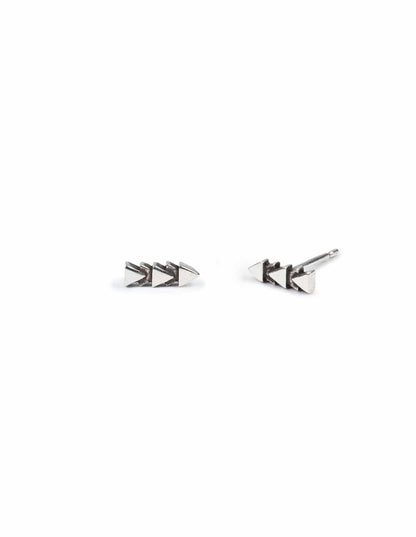 Earrings Silver Tri Line Studs (Gold/Silver) homeware shops bristol gift shops bristol May Hofman