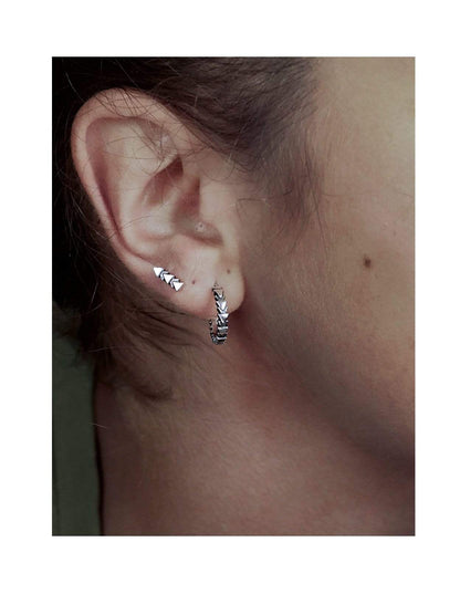 Earrings Tri Line Studs (Gold/Silver) homeware shops bristol gift shops bristol May Hofman