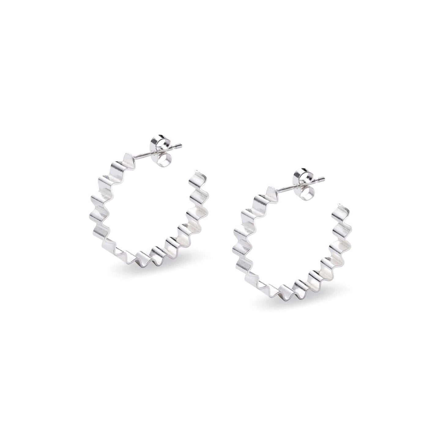 Earrings Eco Silver Ondulée Classic Hoops in Eco Silver or Gold homeware shops bristol gift shops bristol Olivia Taylor