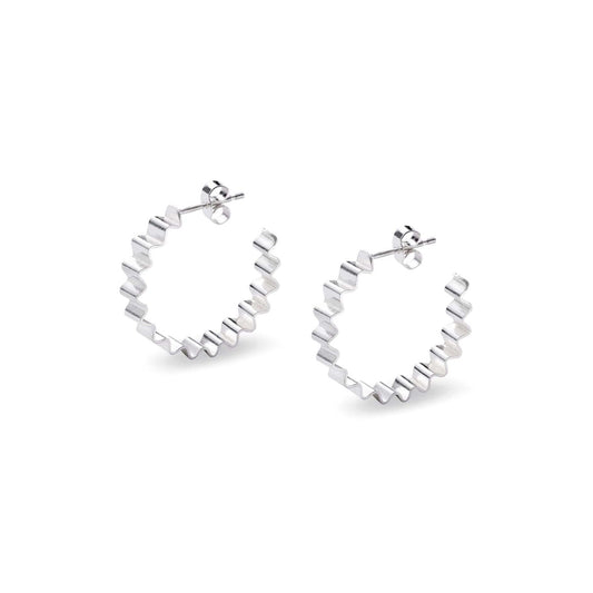 Earrings Eco Silver Ondulée Classic Hoops in Eco Silver or Gold homeware shops bristol gift shops bristol Olivia Taylor