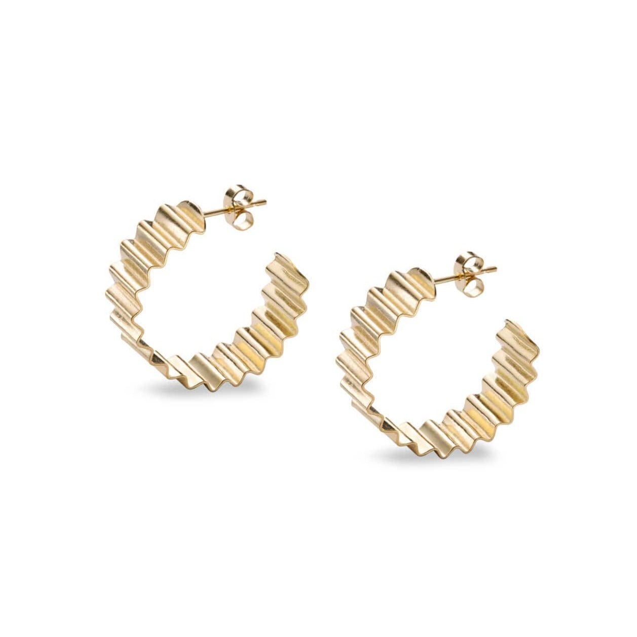 Earrings Statement - 18ct Gold Vermeil Ondulée Statement Hoops in Eco Silver or Gold homeware shops bristol gift shops bristol Olivia Taylor