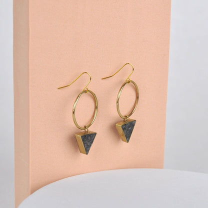 Black Recycled Paper Era Earrings (Various Colours) homeware shops bristol gift shops bristol Quazi Design