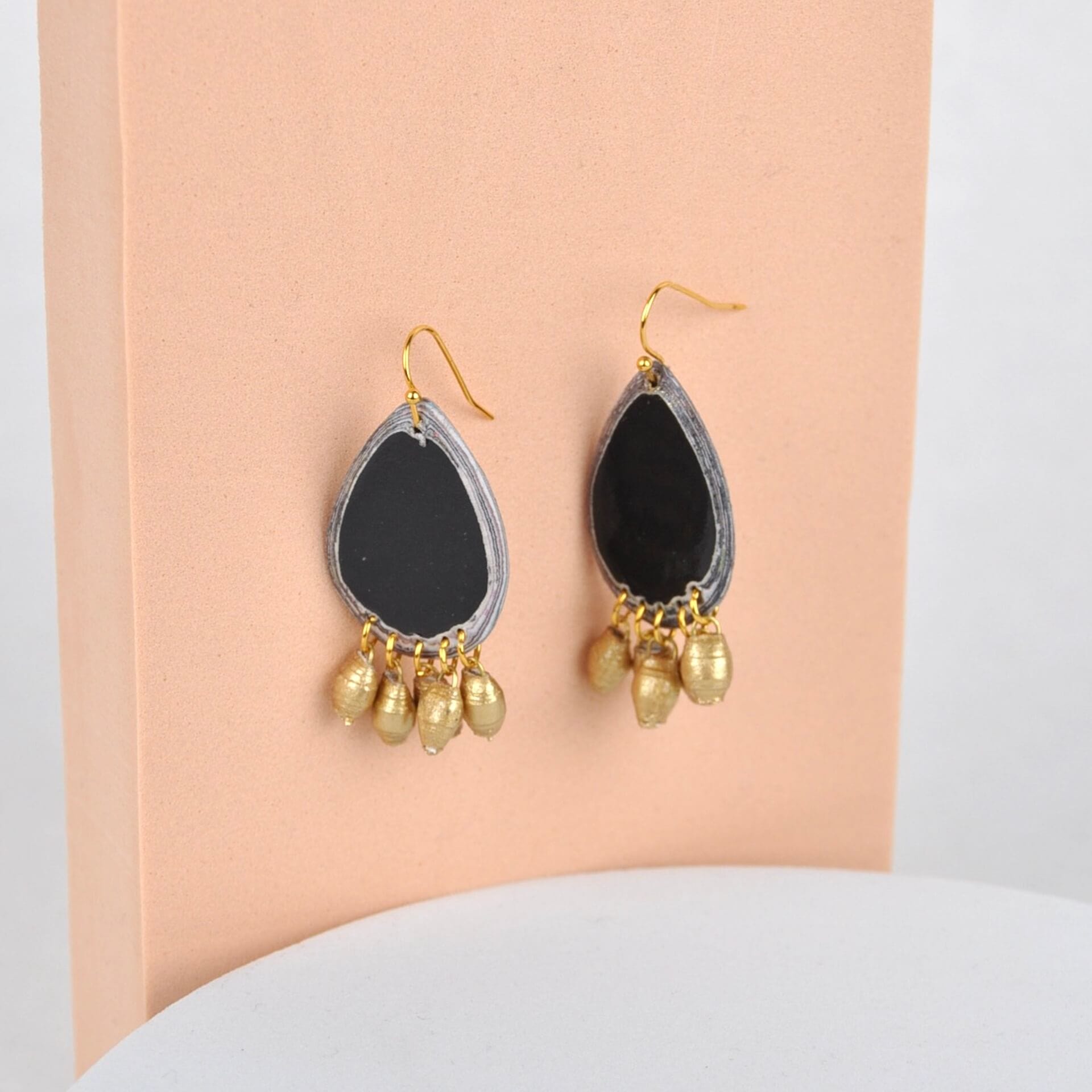 Earrings Recycled Paper Aloe Earrings homeware shops bristol gift shops bristol Quazi Design